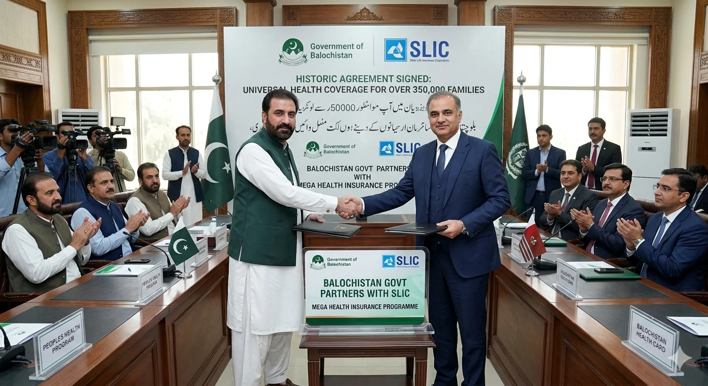 بلوچستان حکومت کا اسٹیٹ لائف انشورنس کے ساتھ میگا ہیلتھ انشورنس پروگرام کیلئے اشتراک