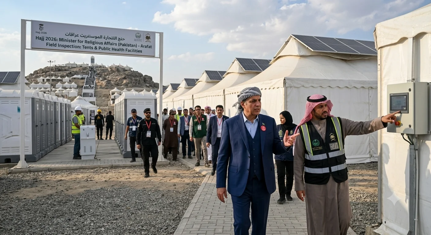 حج 2026: وفاقی وزیر مذہبی امور کا میدانِ عرفات میں سہولیات کا جائزہ