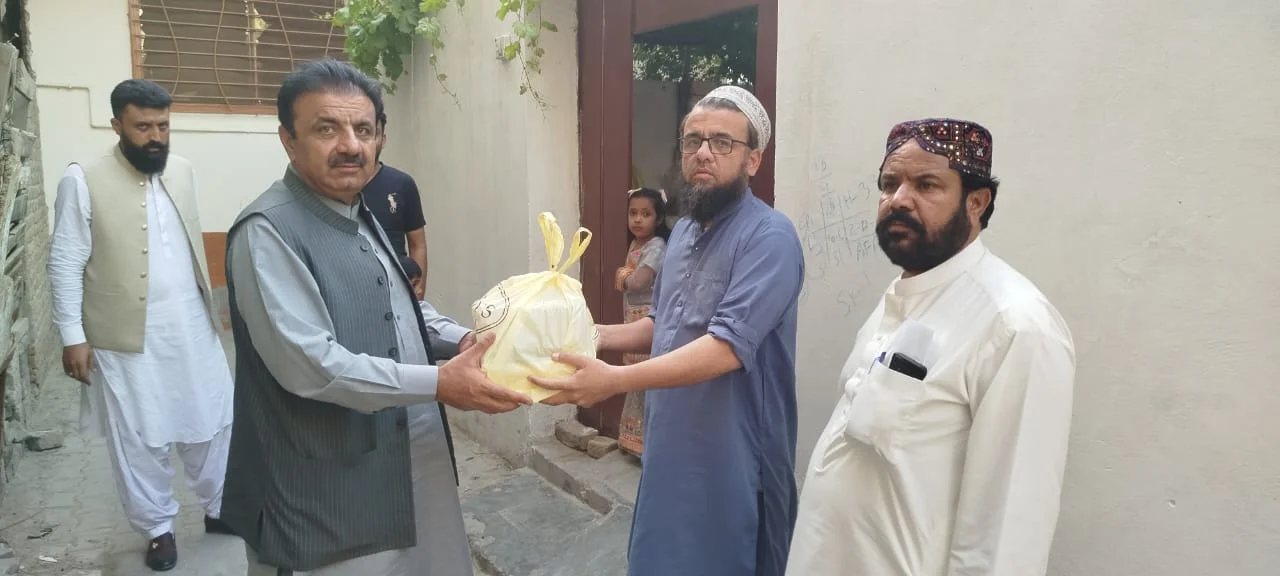 Distribution of Relief Packages Among Blast-Affected Families