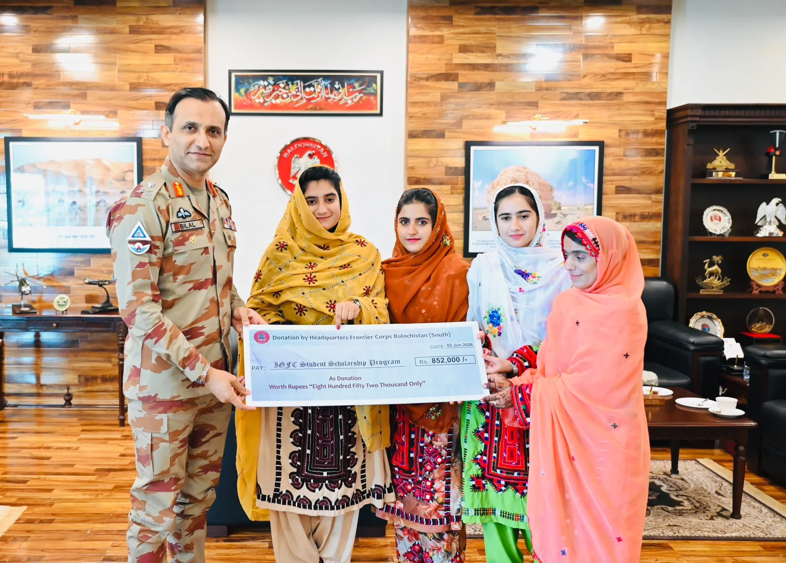 IGFC بلوچستان (جنوب) کا تعلیمی اقدام: پرواز فاؤنڈیشن کے تحت طالبات میں 8.5 لاکھ روپے کے اسکالرشپس تقسیم