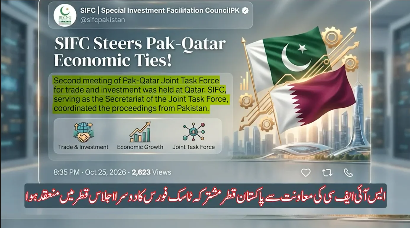 Pakistan-Qatar Trade Task Force Agrees to Promote Bilateral Investment