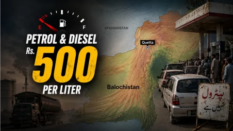 بلوچستان میں پیٹرول بحران شدت اختیار کر گیا، قیمتیں 500 روپے فی لیٹر تک پہنچ گئیں