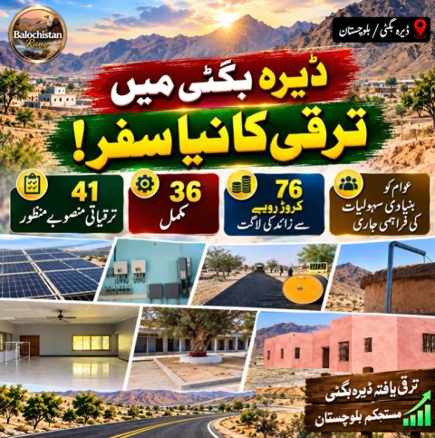 ڈیرہ بگٹی: بی ایس ڈی آئی کے تحت 36 ترقیاتی منصوبے مکمل، 5 آخری مراحل میں داخل