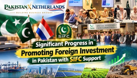 ڈچ وفد کا دورہ ایس آئی ایف سی، سرمایہ کاری پر بریفنگ