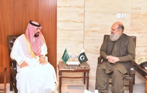 وفاقی وزیر تجارت جام کمال خان سے سعودی عرب کے نئے تعینات ہونے والے سفیر ڈاکٹر راجح البقمی کی ملاقات